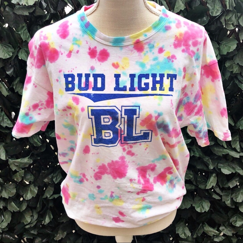 Bud Light Logo Splatter Print Tee - image 1